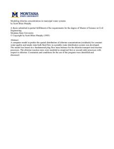 Modeling chlorine concentrations in municipal water systems by Scott Brian Murphy