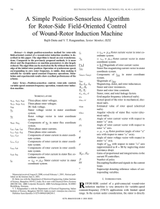 A Simple Position-Sensorless Algorithm for Rotor-Side Field-Oriented Control of Wound-Rotor Induction Machine