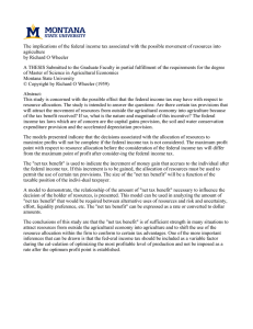 The implications of the federal income tax associated with the... agriculture