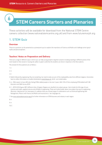 6 STEM Careers Starters and Plenaries