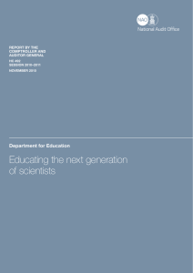 Educating the next generation of scientists Department for Education REpoRt by thE