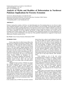 Analysis of Myths and Realities of Deforestation in Northwest