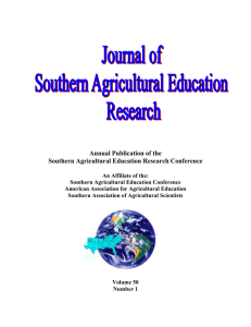 Annual Publication of the Southern Agricultural Education Research Conference
