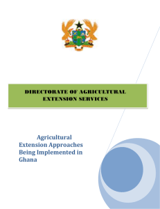 Agricultural Extension Approaches Being Implemented in Ghana