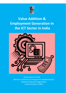   Value Addition &amp;  Employment Generation in   the ICT Sector in India 