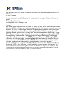 The preparation and characterization of bismuth thin films on GaSb(110)... diffraction