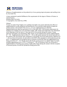 Influence of supplementation on the productivity of ewes grazing improved... by Ana Lidia Frey