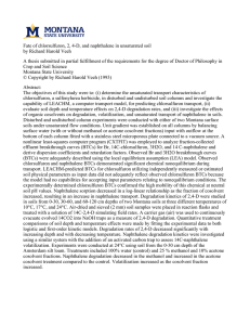 Fate of chlorsulfuron, 2, 4-D, and naphthalene in unsaturated soil