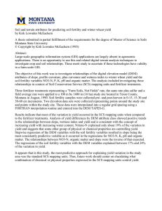 Soil and terrain attributes for predicting soil fertility and winter... by Kirk Lowndes McEachern