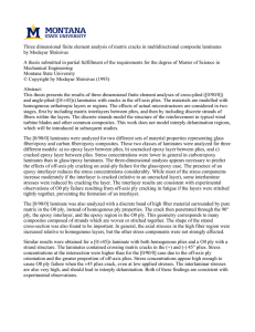 Three dimensional finite element analysis of matrix cracks in multidirectional... by Modayur Shrinivas