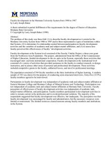 Faculty development in the Montana University System from 1980 to... by Larry Joseph Baker