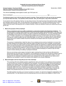 Vanderbilt University Institutional Review Board Informed Consent Document for Research