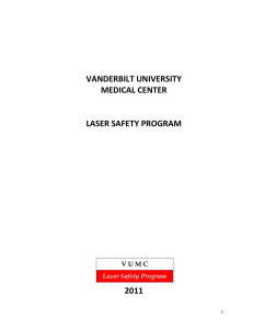 VANDERBILT UNIVERSITY MEDICAL CENTER  LASER SAFETY PROGRAM