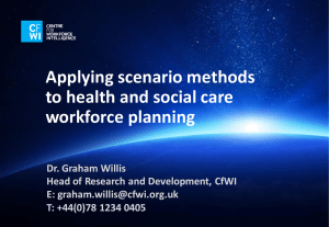 Applying scenario methods to health and social care workforce planning
