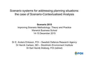 Scenario systems for addressing planning situations: the case of Scenario-Contextualised Analysis