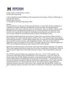 Genetic studies of cold tolerance in barley by Somvong Tragoonrung