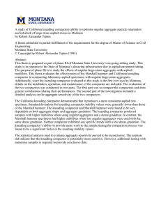 A study of California kneading compactors ability to optimise angular... and interlock of large stone asphalt mixes in Montana