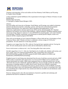 Chemistry and mineralogy of four acid sulfate soils from Montana,... by Stephen Daniel Blodgett