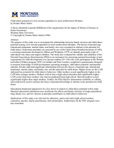 Child abuse potential of a low income population in rural... by Donnie Marie Seibel