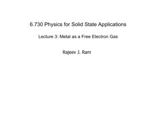 6.730 Physics for Solid State Applications Rajeev J. Ram