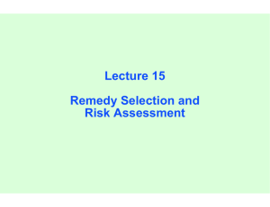 Lecture 15 Remedy Selection and Risk Assessment