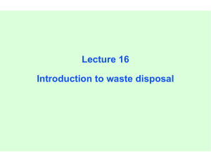 Lecture 16 Introduction to waste disposal