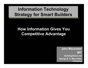 Information Technology Strategy for Smart Builders How Information Gives You Competitive Advantage