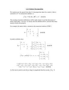 1.4.2 Cholesky Decomposition  symmetric (A