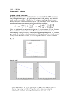 10.34 – Fall 2006 Homework #3 - Solutions Problem 1: Peak Temperature