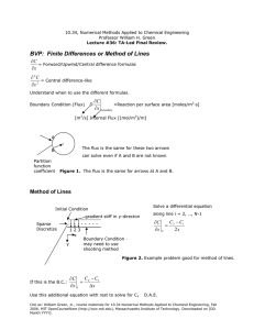 BVP:  Finite Differences or Method of Lines C ∂