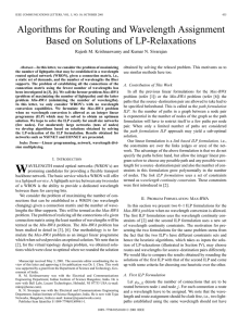 Algorithms for Routing and Wavelength Assignment Based on Solutions of LP-Relaxations