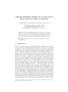 Minimal Tail-Biting Trellises for Certain Cyclic