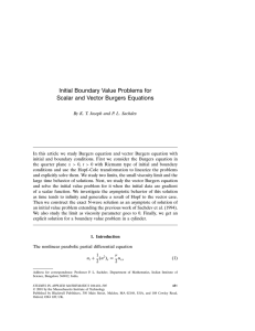 Initial Boundary Value Problems for Scalar and Vector Burgers Equations