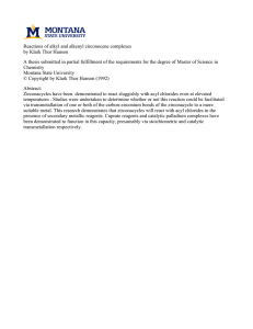 Reactions of alkyl and alkenyl zirconocene complexes by Klark Thor Hanson