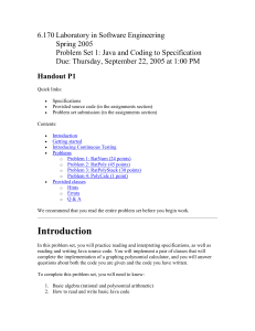 6.170 Laboratory in Software Engineering Spring 2005