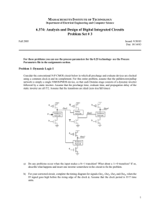 M I T 6.374: Analysis and Design of Digital Integrated Circuits
