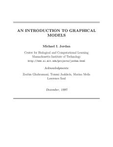 AN INTRODUCTION TO GRAPHICAL MODELS Acknowledgments