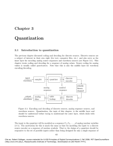 Quantization Chapter 3 3.1  Introduction to quantization