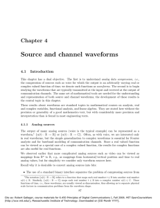Source and channel waveforms Chapter 4 4.1  Introduction