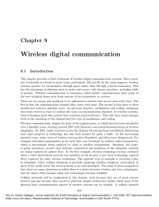 Wireless digital communication Chapter 9 9.1  Introduction