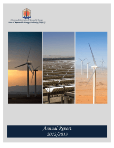 Annual Report 2012/2013  New &amp; Renewable Energy Authority (NREA)