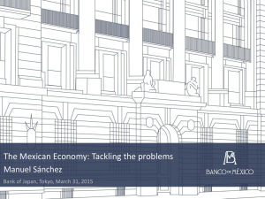 The Mexican Economy: Tackling the problems Manuel Sánchez