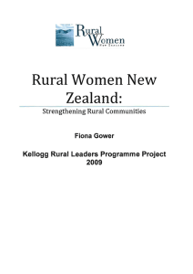 Rural Women New Zealand: 2009 Strengthening Rural Communities