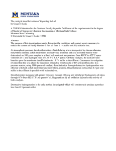 The catalytic desulfurization of Wyoming fuel oil by Oscar H Koski