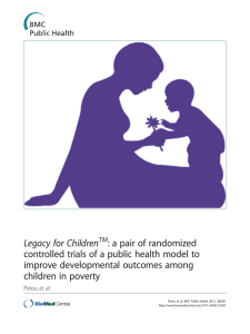 Legacy for Children : a pair of randomized improve developmental outcomes among