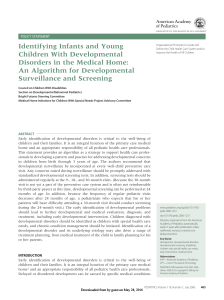 Identifying Infants and Young Children With Developmental POLICY STATEMENT
