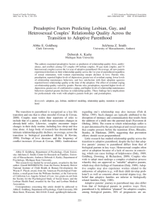 Preadoptive Factors Predicting Lesbian, Gay, and