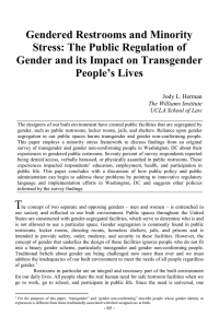 Gendered Restrooms and Minority Stress: The Public Regulation of People’s Lives