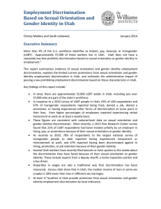 Employment Discrimination Based on Sexual Orientation and Gender Identity in Utah Executive Summary