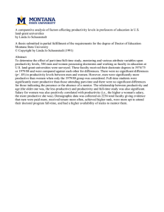 A comparative analysis of factors affecting productivity levels in professors... land-grant universities